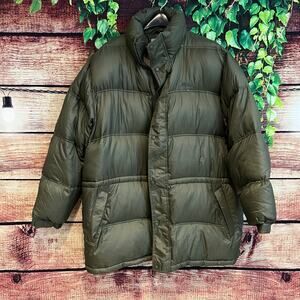 Vintage LL Bean GOOSE DOWN Full Zip Puffer Jacket Coat Mens XLT TALL Pockets